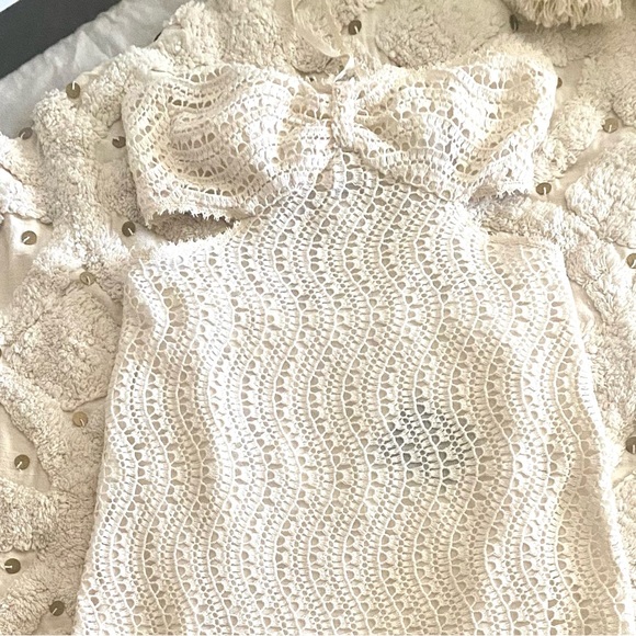 NWT Anna Sui x Free People Crochet Lace Cutout Midi Dress - Picture 5 of 9